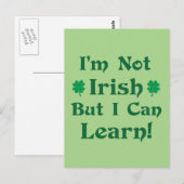 Ik ben niet Iers, maar ik kan leren Briefkaart (Voorkant / Achterkant)