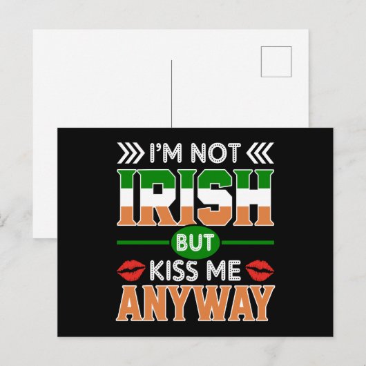 Ik ben niet Iers, maar ik ken me overal vanaf Patr Feestdagenkaart (Voorkant / Achterkant)