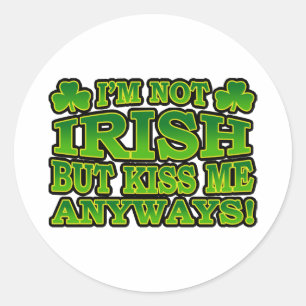 Ik ben niet Iers maar kus me toch Sticker