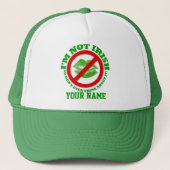 Ik ben niet Iers, St Patrick's day Trucker Pet (Voorkant)