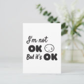 Ik ben niet in orde, maar het is een goede uitnodi briefkaart (Staand voorkant)