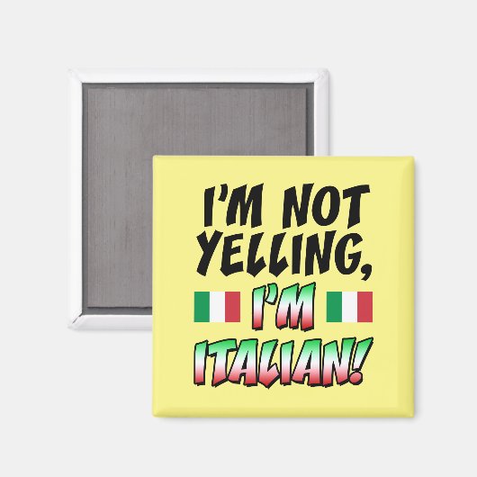 Ik ben niet Italiaans. Magneet (Voorkant / Achterkant)