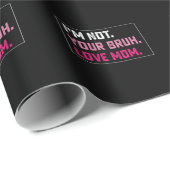 Ik ben niet je bruh liefde mam groovy Moederdag Cadeaupapier (Rol Hoek)