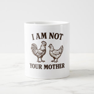 Ik ben niet je moeder haan en hen grote koffiekop