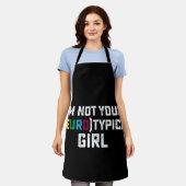 Ik ben niet je neurotypische meisjes-autisme-bewus schort (Gedragen)