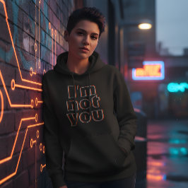 Ik ben niet jij – Urban Glitch Offset Hoodie