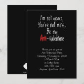 Ik ben niet jouw anti-Valentijn partij uitnodiging (Voorkant / Achterkant)