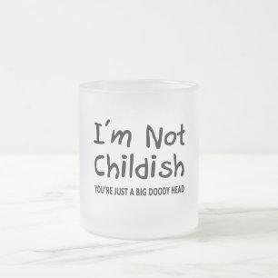 Ik ben niet kinderachtig matglas koffiemok