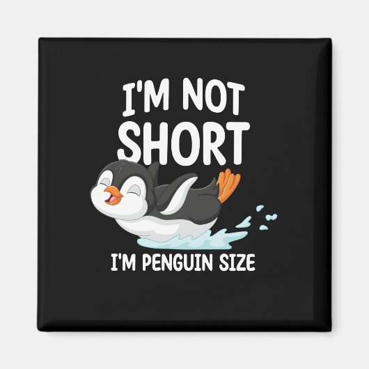 Ik ben niet klein, ik ben formaat pinguïn magneet (Voorkant)