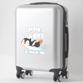 Ik ben niet klein, ik ben formaat pinguïn sticker (Koffer)