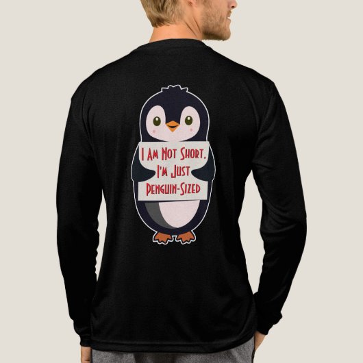 Ik ben niet klein, ik ben gewoon pinguïn-groot Tri-Blend shirt (Achterkant volledig)