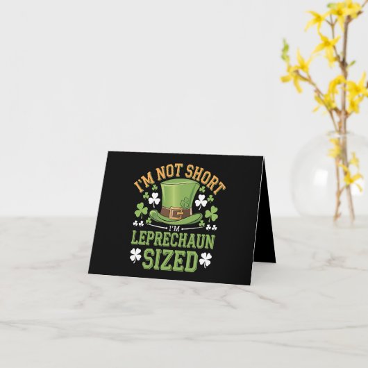 Ik ben niet klein, ik ben Leprechaun-formaat voor Kaart (Gele Bloem)