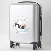 Ik ben niet klein, ik ben pinguïn formaat sticker (Koffer)