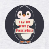 Ik ben niet klein, ik ben pinguïn-groot labels (Design 1)