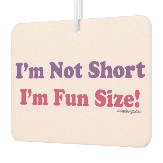 Ik ben niet kort, ik ben vun. luchtverfrisser (Links)