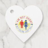 Ik ben niet kort, maar je bent gewoon groot bedankjes labels (Voorkant)