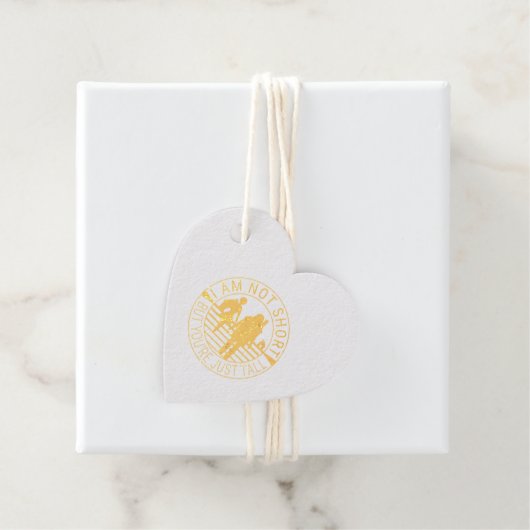 Ik ben niet kort, maar je bent gewoon groot bedankjes labels (Met doos)