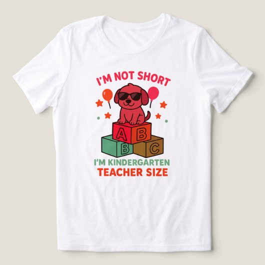 Ik ben niet korter dan de kleuterschool. Tri-Blend shirt (Design voorkant)