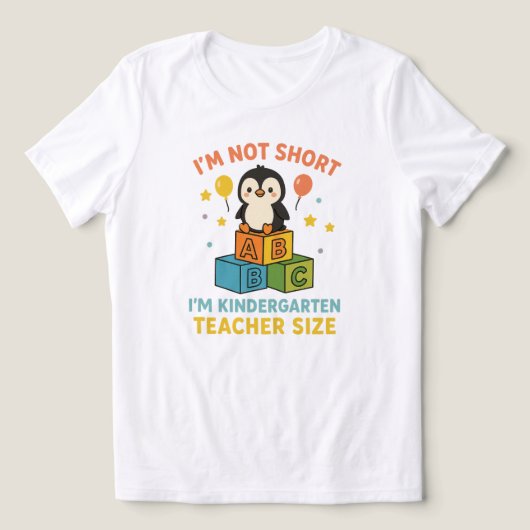 Ik ben niet korter dan de kleuterschool. Tri-Blend shirt (Design voorkant)