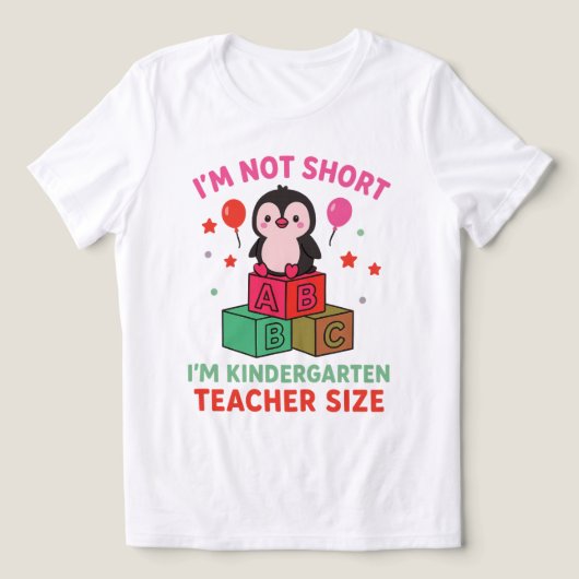 Ik ben niet korter dan de kleuterschool. Tri-Blend shirt (Design voorkant)