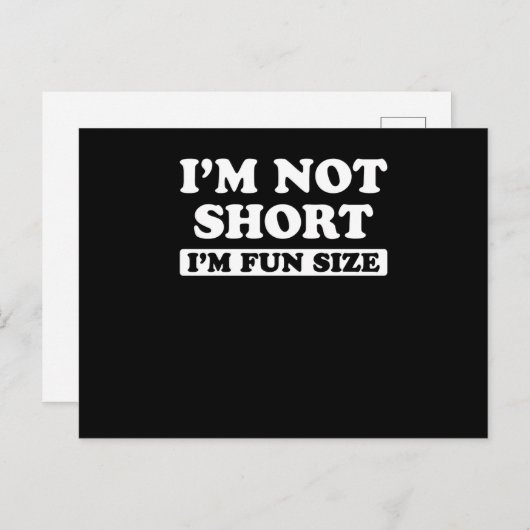 Ik ben niet korter dan ik vun ben. briefkaart (Voorkant / Achterkant)