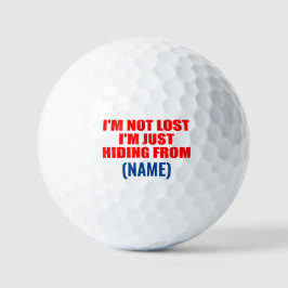 Ik ben niet kwijt dat ik me alleen maar verschuilt golfballen