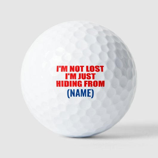 Ik ben niet kwijt dat ik me alleen maar verschuilt golfballen (Voorkant)