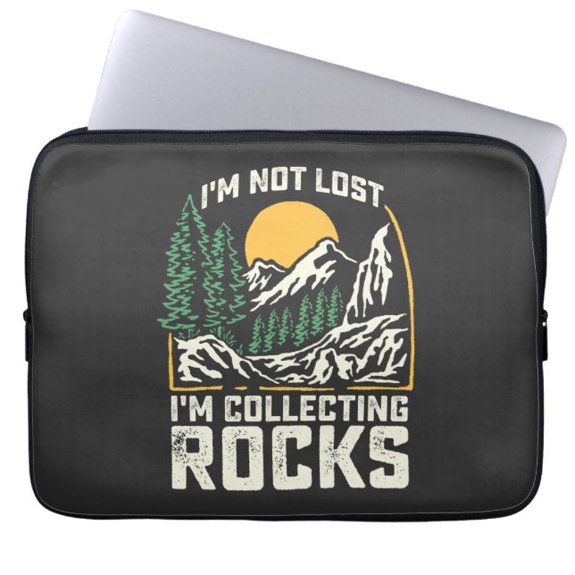 Ik ben niet kwijt dat ik Rocks verzamel Laptop Sleeve (Voorkant)