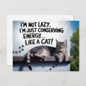 Ik ben niet Lazy Briefkaart (Voorkant / Achterkant)