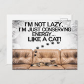 Ik ben niet Lazy Briefkaart (Voorkant / Achterkant)