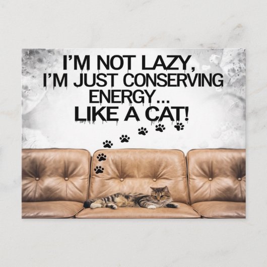 Ik ben niet Lazy Briefkaart (Voorkant)