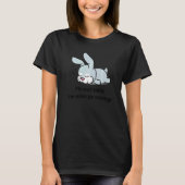 Ik ben niet Lazy Bunny Slapende Rabbit T-shirt (Voorkant)