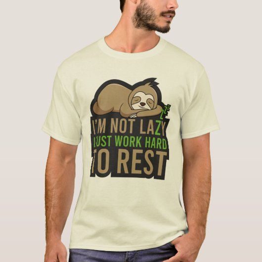 Ik ben niet Lazy T-Shirt (Voorkant)