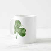 Ik ben niet Lucky Just Blessed Shamrock Design Koffiemok (Voorkant links)