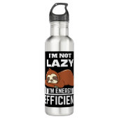 Ik ben niet lui dat ik energie-efficiënt ben. waterfles (Voorkant)