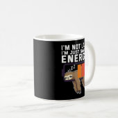 Ik ben niet lui die alleen maar energiezuinige bat koffiemok (Voorkant rechts)