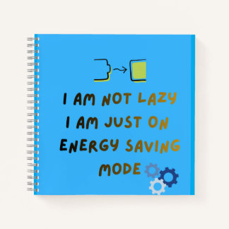 Ik ben niet lui Energiebesparende modus Spiraal No Notitieboek