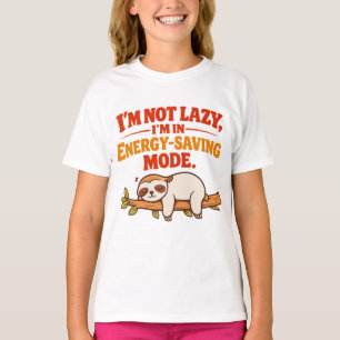 Ik ben niet lui – Energiebesparingsmodus Logo T-shirt