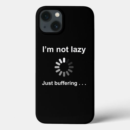 Ik ben niet lui - gewoon aan het bufferen - Grappi Case-Mate iPhone Case (Achterkant)