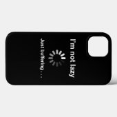 Ik ben niet lui - gewoon aan het bufferen - Grappi Case-Mate iPhone Case (Achterkant (horizontaal))