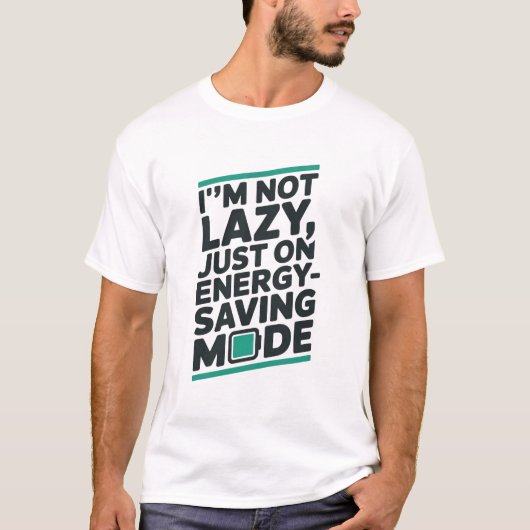 “Ik ben niet lui” Grappig T-shirt (Voorkant)