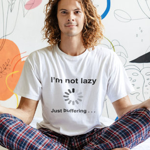 Ik ben niet lui (het Ladende Spinner) die enkel al T-shirt