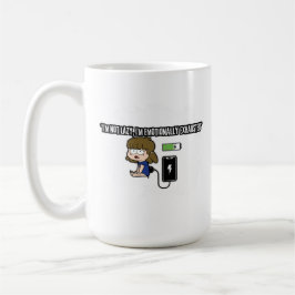 Ik ben niet lui, ik ben emotioneel uitgeput - grap koffiemok