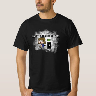 Ik ben niet lui, ik ben emotioneel uitgeput - grap t-shirt