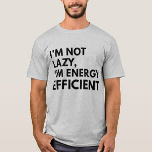 IK BEN NIET LUI IK BEN ENERGIE-EFFICIËNT TYPOGRAFI T-SHIRT