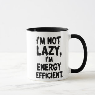 Ik ben niet lui, ik ben energiezuinig koffiemok mok