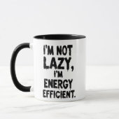 Ik ben niet lui, ik ben energiezuinig koffiemok mok (Links)