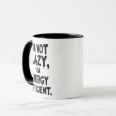 Ik ben niet lui, ik ben energiezuinig koffiemok mok (Voorkant links)