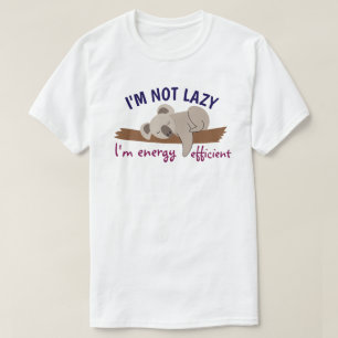 Ik ben niet lui, ik ben energiezuinig t-shirt
