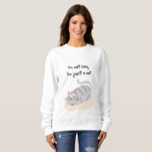 Ik ben niet lui, ik ben gewoon een kat T-shirt (Voorkant volledig)